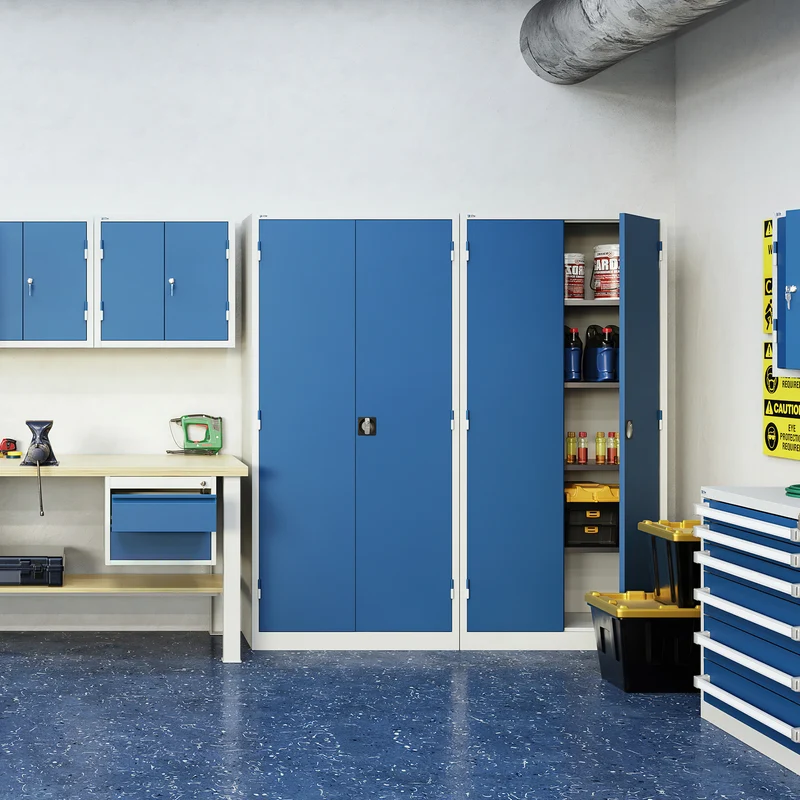 Schwerlastschrank (150 kg) mit 4 Böden (1000 x 665 x 1945 mm)