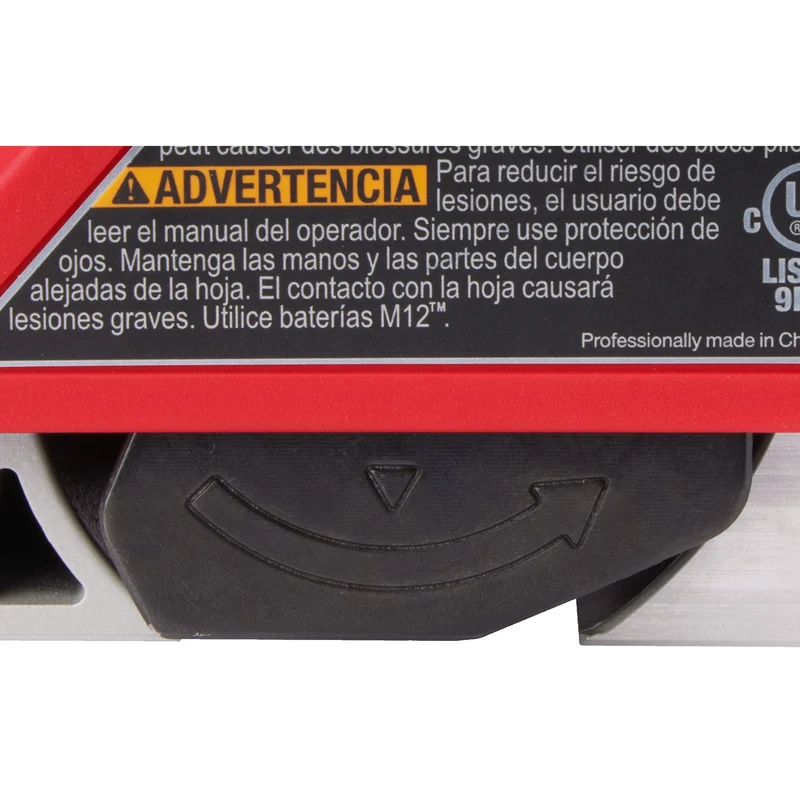 Milwaukee Akku-Hobel M12 BLP-0X (ohne Akku / Ladegerät, inkl. 2x Ersatzklingen, Inbusschlüssel, Absaugadapter, HD-Box)
