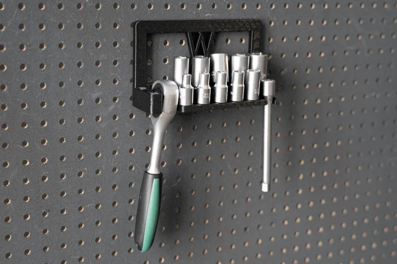 Wandhalter für Steckschlüssel Satz 12tlg 1/4 Zoll für 3D Druck I 001