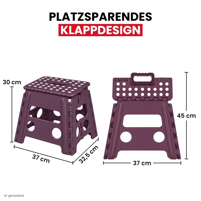 Klappbarer Tritthocker lila