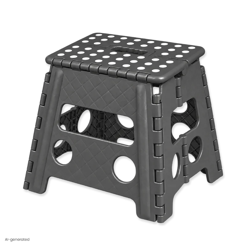 Klappbarer Tritthocker grau