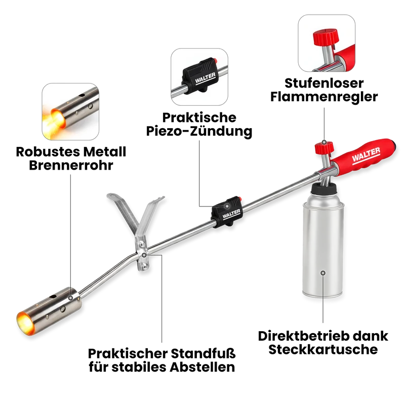 Unkrautbrenner mit Piezo-Zündung