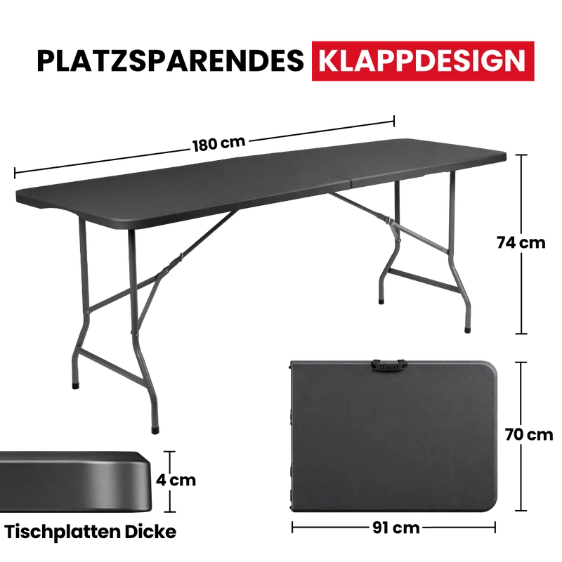 Klapptisch aus Kunststoff
