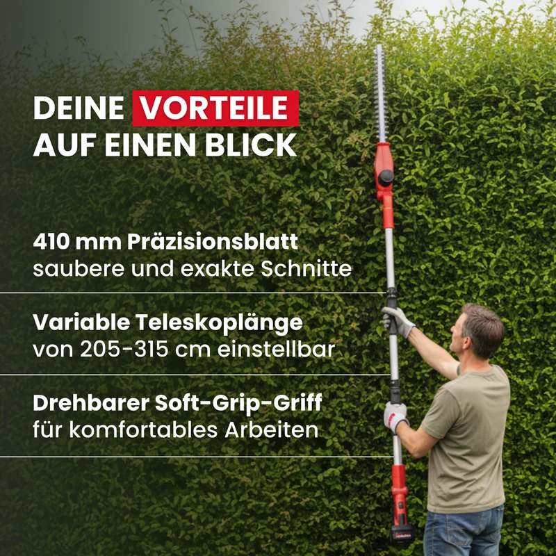 XXL 20V Li-Ionen Akku-Heckenschere