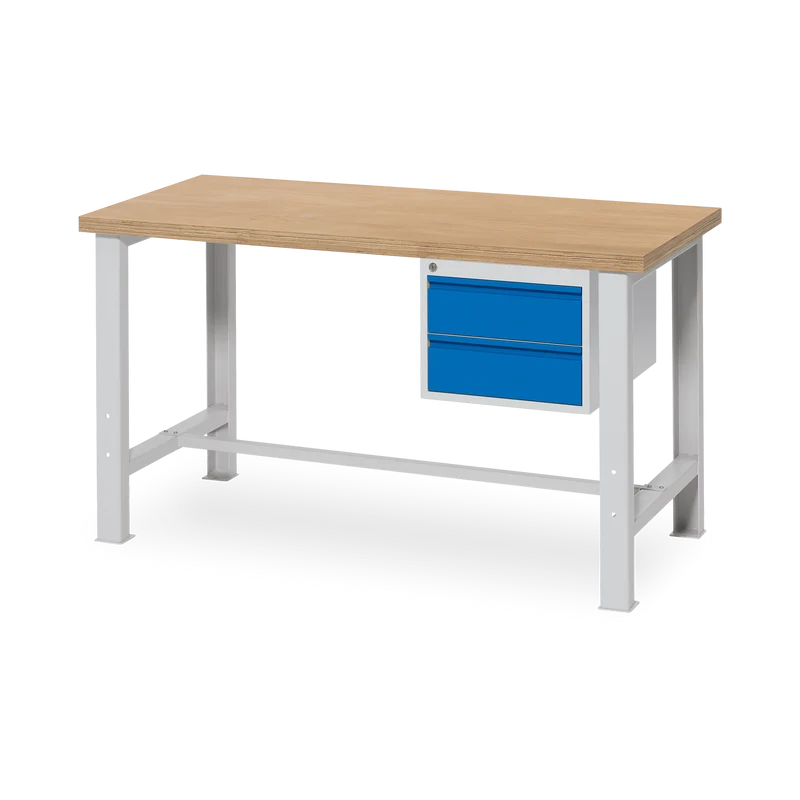 Werkbank 1500 mm breit – Fixe-Höhe & Quer-Travese | Budget-Star