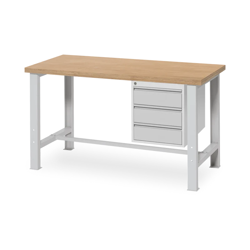 Werkbank 1500 mm breit – Fixe-Höhe & Quer-Travese | Budget-Star