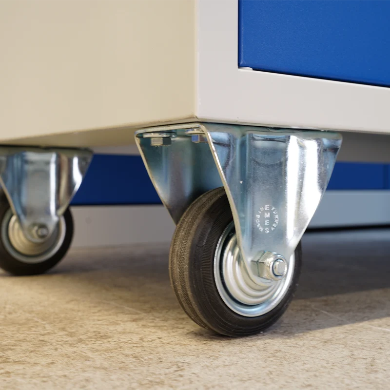 Werkzeugwagen (1-Türe & 5-Schübe) mit Lenkrollen – Lichtgrau