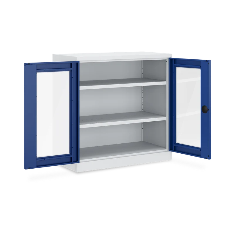 Schwerlastschrank (150 kg) mit Sichtfenster (1000 x 500 x 995 mm)