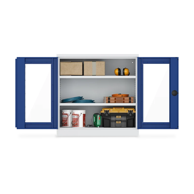 Schwerlastschrank (150 kg) mit Sichtfenster (1000 x 500 x 995 mm)