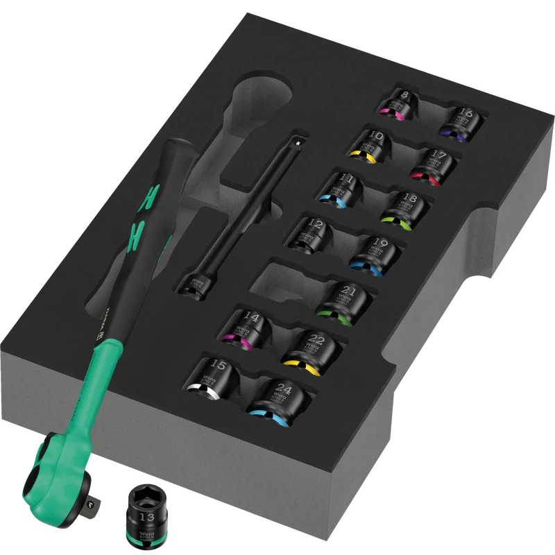 Zyklop Comfort Knarren Set 3/8 Zoll in Einlage