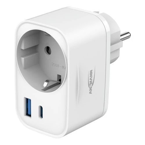 ANSMANN USB-Ladegerät Home Socket HS220 / 3 A / 20 W / 2 Port, Weiß