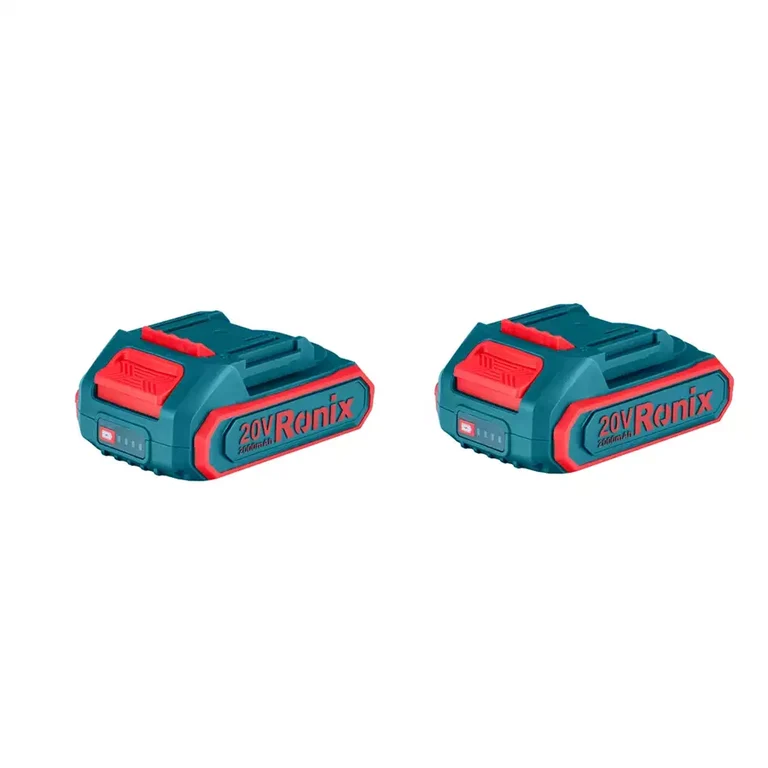 Ronix Akku-Schlagbohrschrauber 8670 (Max. Drehmoment: 60 Nm, Bohrfutter: 13 mm, kompatibel mit Makita 18V Akkus, inkl. 2 x 20V / 2,0 Ah Akku im Koffer)