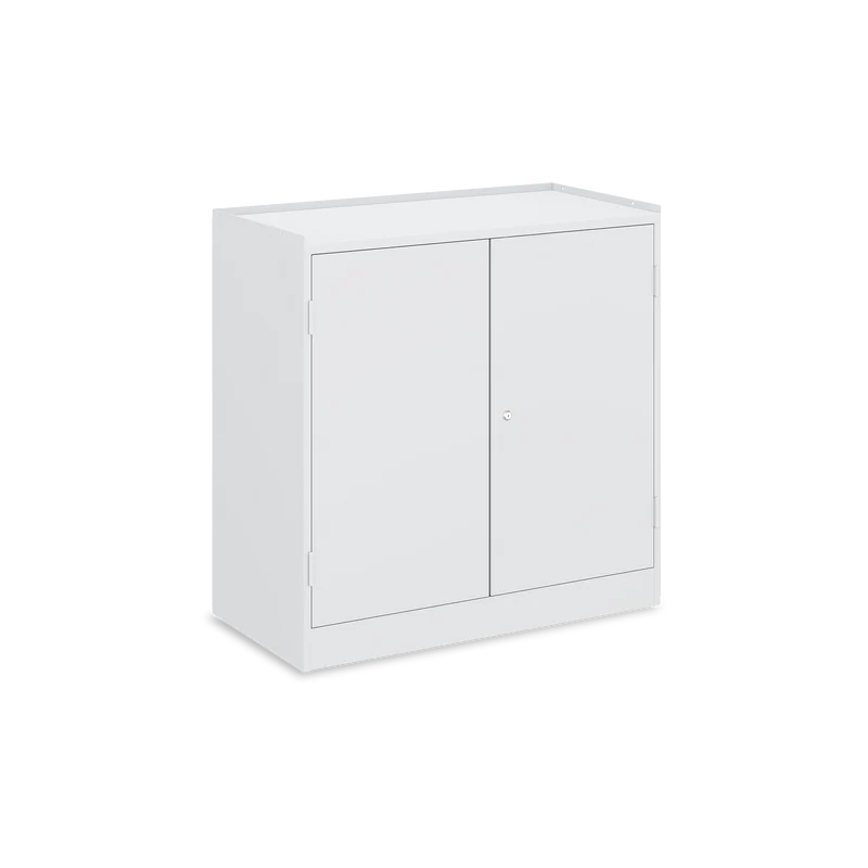 Werkzeugschrank (2-Türen) – 2 Fachböden & 2 Schubladen – Lichtgrau