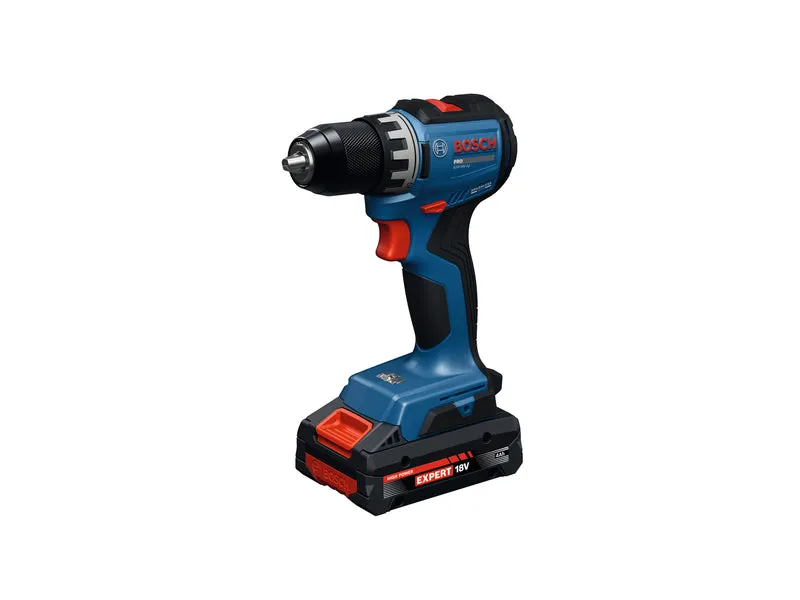 Bosch PRO Akku-Bohrschrauber GSR18V-52 (Max. Drehmoment: 70 Nm, Bohrfutter: 13 mm, Drehzahl: 500/1900 U/min, mit 2 x EXBA18V-40 Akku in L-BOXX 136)