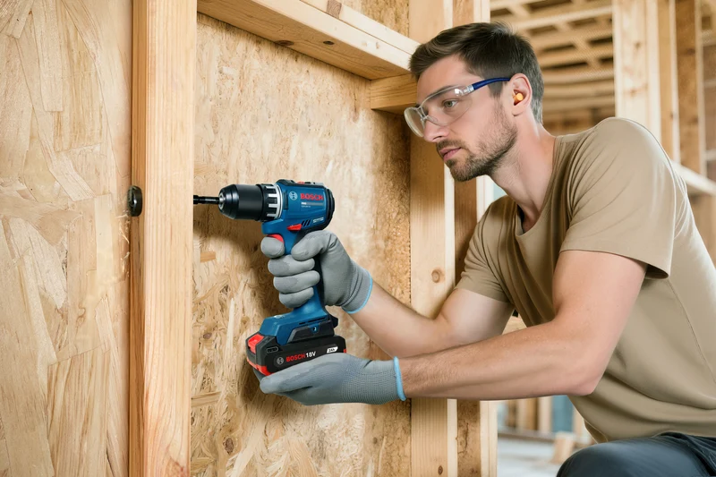 Bosch PRO Akku-Bohrschrauber GSR18V-52 (Max. Drehmoment: 70 Nm, Bohrfutter: 13 mm, Drehzahl: 500/1900 U/min, mit 2 x EXBA18V-40 Akku in L-BOXX 136)