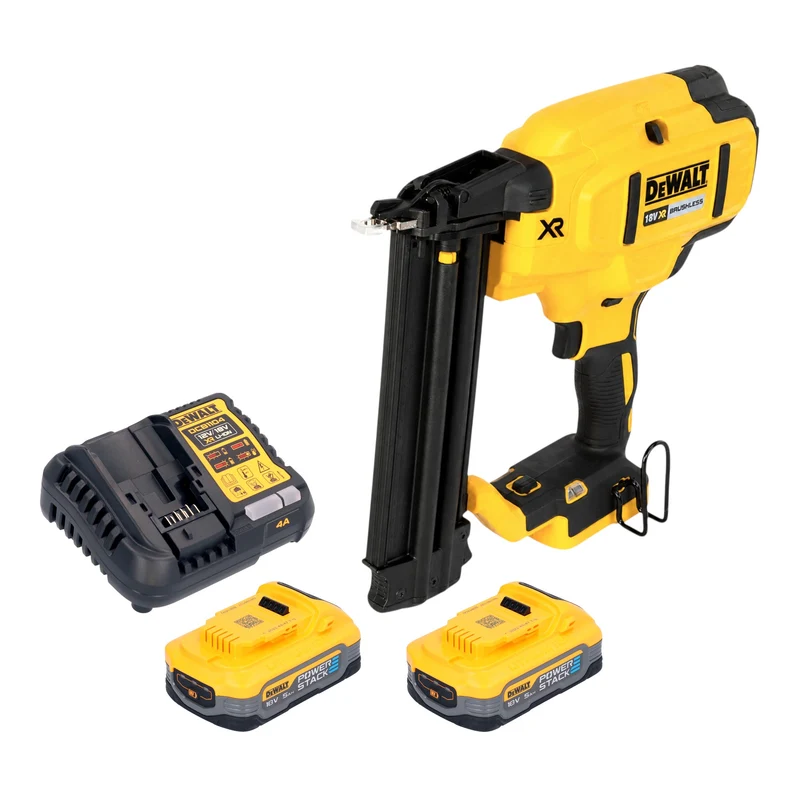 DeWalt DCN 680 H2 Akku Nagler 18 V 15 - 54 mm Brushless + 2x Powerstack Akku 5,0 Ah + Ladegerät
