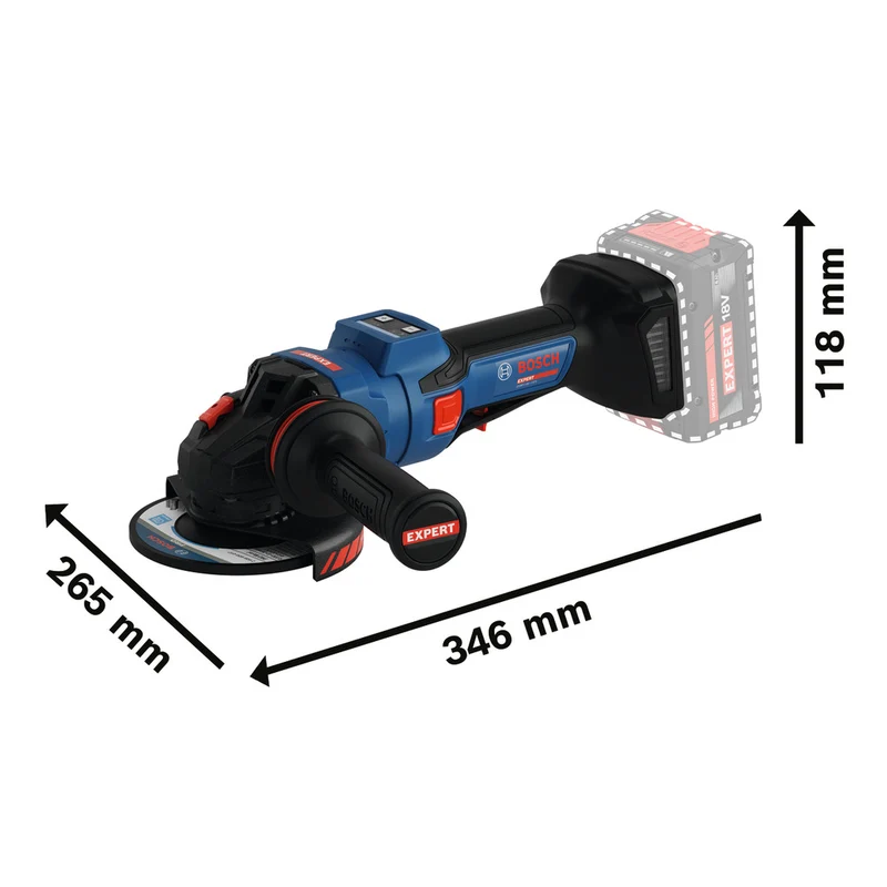 Expert Akku-Winkelschleifer EXWS18V-15PS