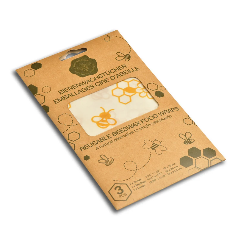 Nuts - ökologische Frischhaltefolie (100% Bienenwachs) - 3 Stück