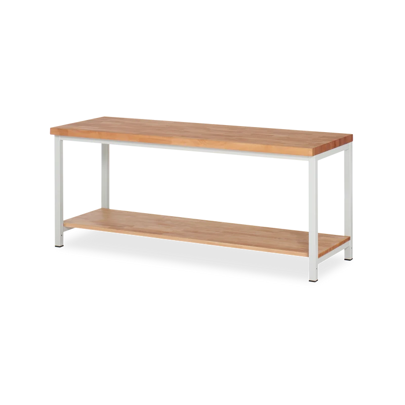 Profi-Werkbank mit Holz-Ablageboden