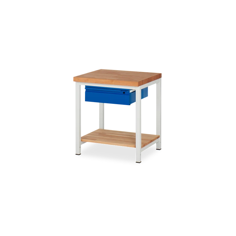 Profi-Werkbank mit Holz-Ablageboden und 1x Schublade