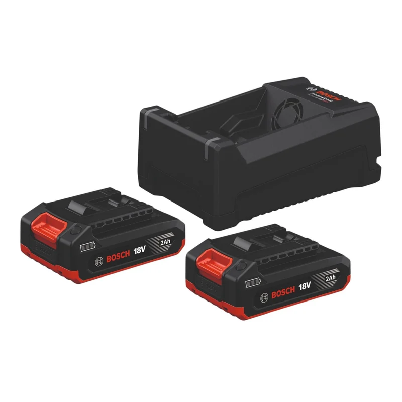 Bosch Starter Set GAL 12V/18V-80 Ladegerät 10,8 - 18 V 8 A + 2x GBA 18V-20 Akku 2,0 Ah Li-Ion