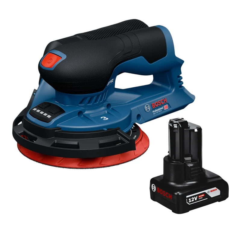 Bosch GEX 12V-150-3 Professional Akku Exzenterschleifer 12 V 150 mm Brushless + 1x Akku 6,0 Ah - ohne Ladegerät