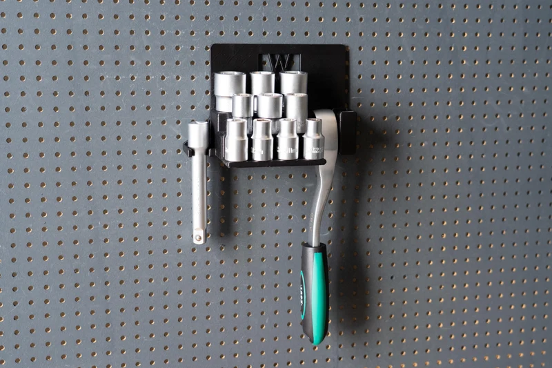 Wandhalter für 12tlg Steckschlüsselsatz 1/2 Zoll für 3D Druck I 006