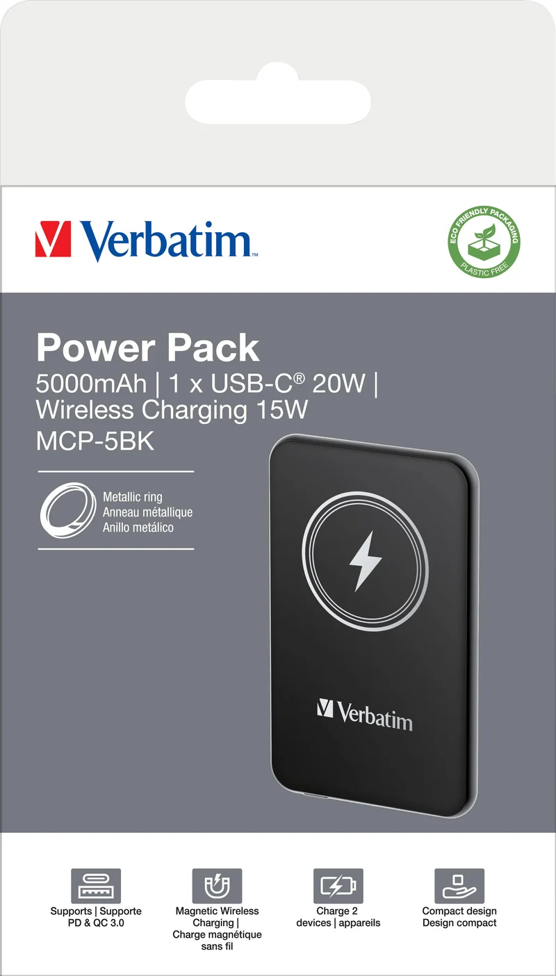 VERBATIM Akku Powerbank, 5.000mAh, MCP-5BK, schwarz