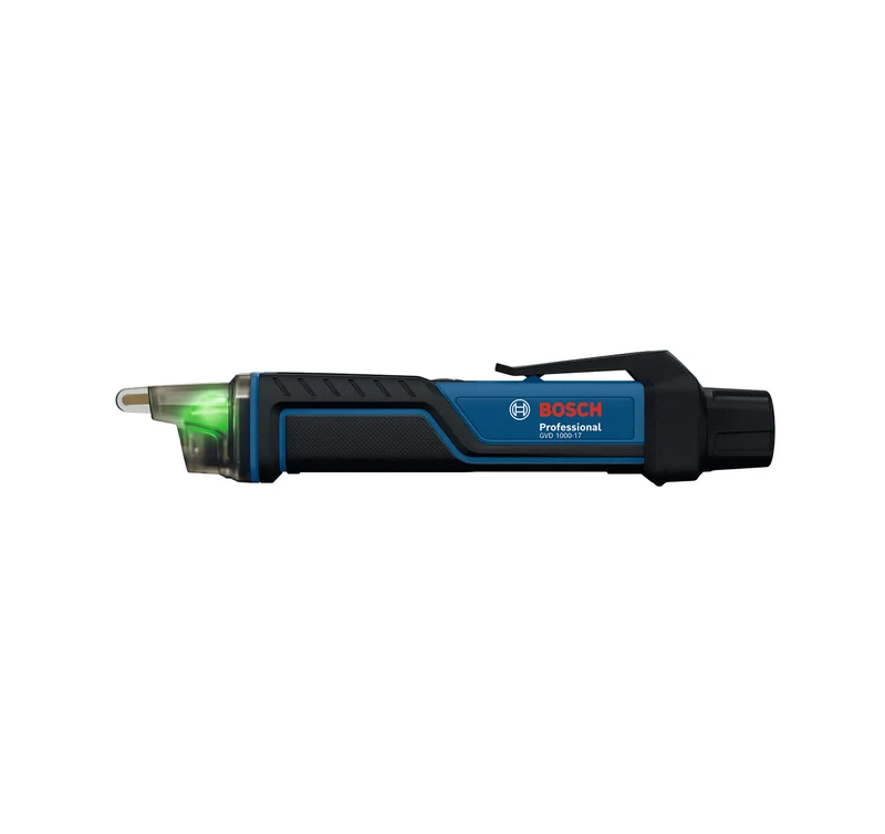 Bosch PRO Spannungsprüfer GVD 1000-17 (berührungslos, Zwei Spannungsbereiche: 24 - 1000 / 90 - 1000 V AC, CAT IV, IP67, LED-Anzeige, inkl. Batterien)