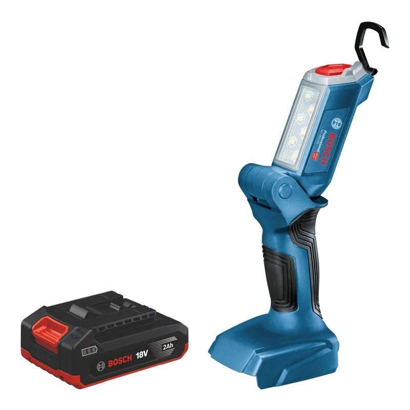 Bosch GLI 18V-300 Professional Akku Bauleuchte 18 V 300 lm + 1x Akku 2,0 Ah - ohne Ladegerät