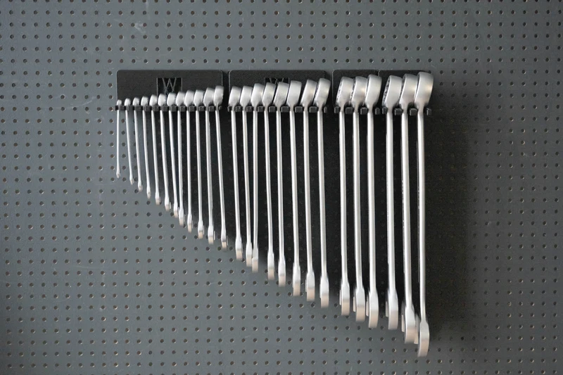 Wandhalter für extra großes Ringmaulschlüssel Set (6-32mm) für 3D Druck I 016