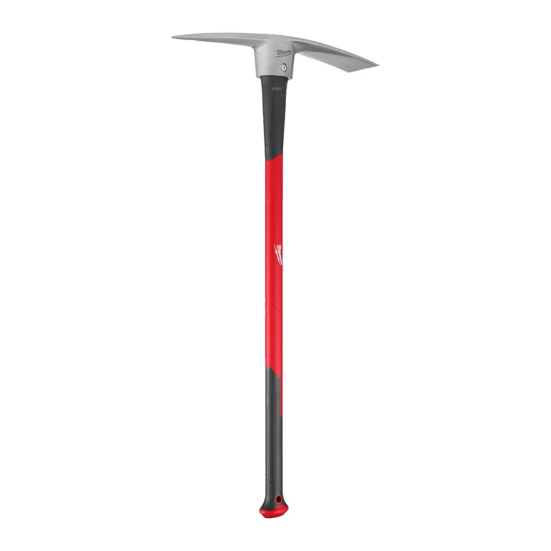 Milwaukee Spitzhacke 2,3 kg (Stahlverstärkter Glasfaserstiel 910 mm, SHOCKSHIELD™ Stiel für maximale Vibrationsreduzierung, SECURE STRIKE™ Verbindung von Kopf und Stiel)