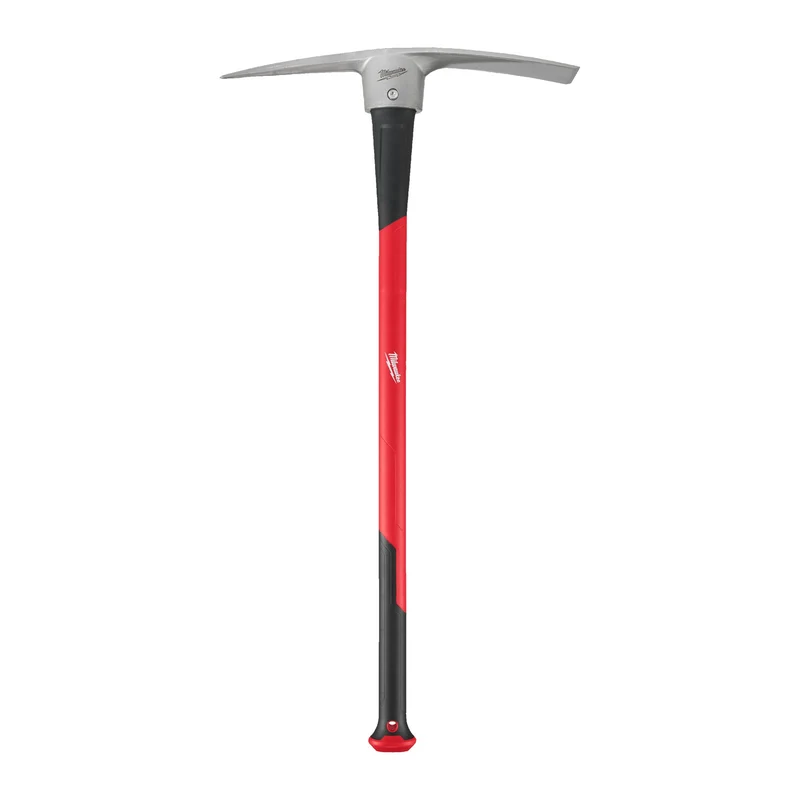 Milwaukee Spitzhacke 2,3 kg (Stahlverstärkter Glasfaserstiel 910 mm, SHOCKSHIELD™ Stiel für maximale Vibrationsreduzierung, SECURE STRIKE™ Verbindung von Kopf und Stiel)