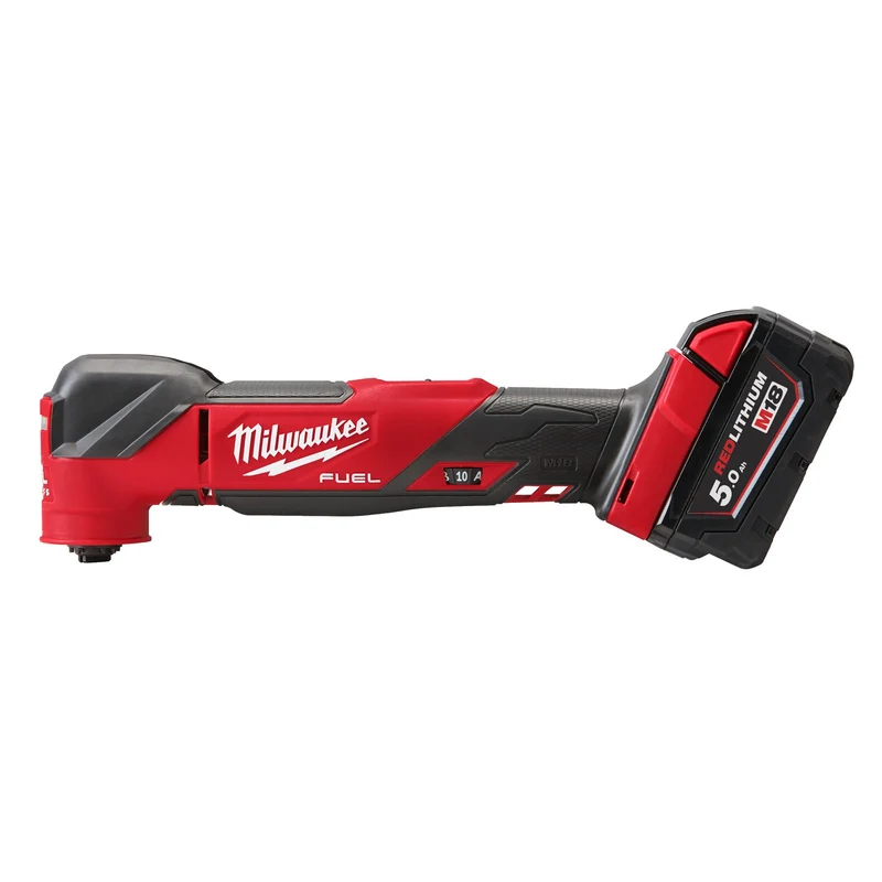 Milwaukee Akku-Multitool M18 FMT-502X (Oszillationswinkel: 2,1°, FIXTEC Schnellwechselsystem inkl. Universal-Adapter, mit 2 x 5,0 Ah Akku in HD Box)