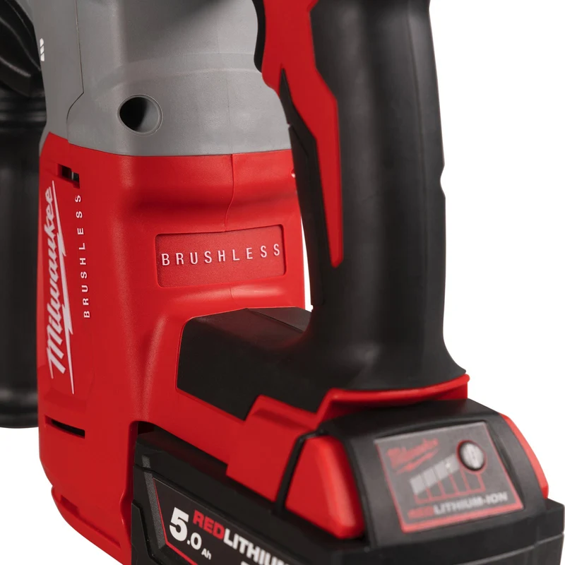 Milwaukee Akku-Kombihammer M18 BLHX-502X (SDS plus, Schlagenergie: 2,3 J, Optimiertes Hammerbohren: 6 - 18 mm, mit 2 x 5,0 Ah Akku in HD Box)