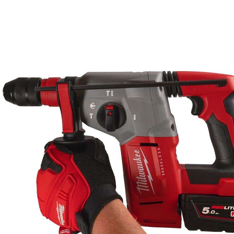 Milwaukee Akku-Kombihammer M18 BLHX-502X (SDS plus, Schlagenergie: 2,3 J, Optimiertes Hammerbohren: 6 - 18 mm, mit 2 x 5,0 Ah Akku in HD Box)