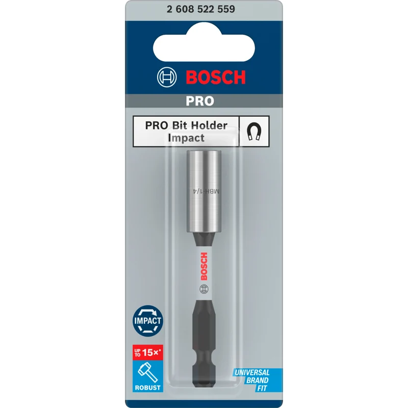 Bosch PRO Standard 1/4" Bithalter Impact 75 mm (magnetisch, geeignet für Schlagschrauber)