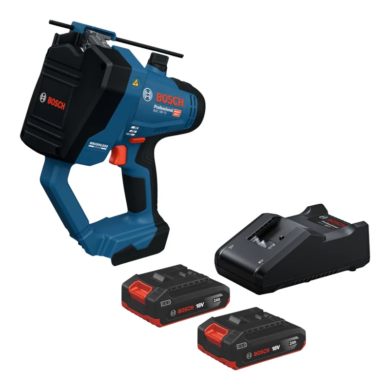 Bosch GGC 18V-12 Professional Akku Gewindestangenschneider 18 V M12 + 2x Akku 2,0 Ah + Ladegerät