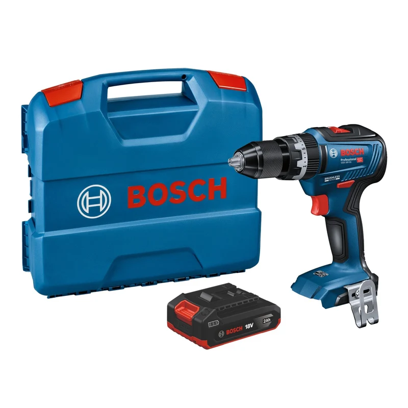 Bosch GSB 18V-55 Professional Akku Schlagbohrschrauber 18 V 55 Nm Brushless + 1x Akku 2,0 Ah + L-Case - ohne Ladegerät