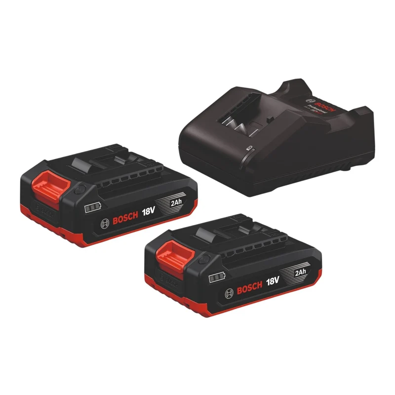 Bosch Starter Set GAL 18V-20 Ladegerät 10,8 - 18 V 2 A + 2x GBA 18V-20 Akku 2,0 Ah Li-Ion
