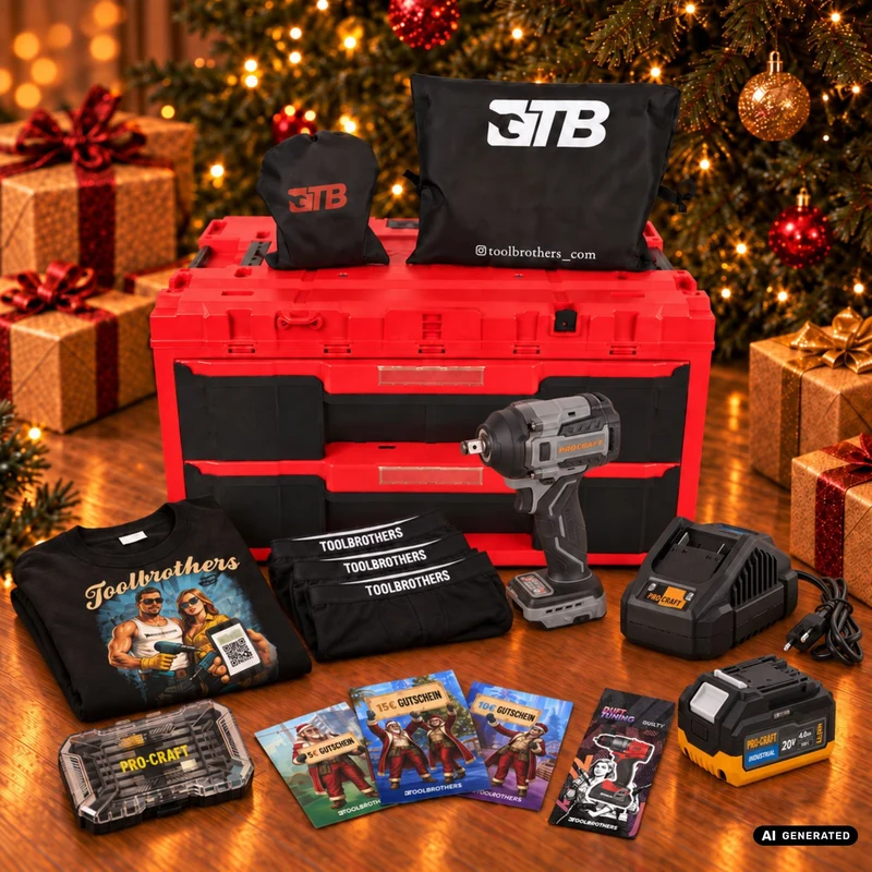 Toolbrothers Powertools Kalender 2026 – Procraft Industrial IW550Abb Edition, Gr. L