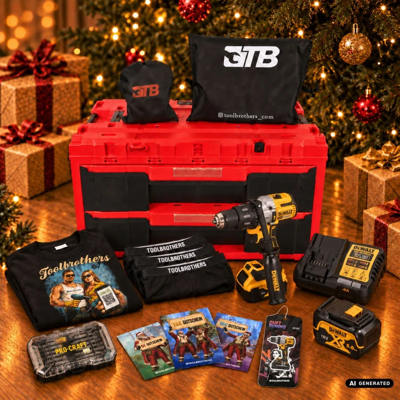 Toolbrothers Powertools Kalender 2026 – DeWalt DCD996N Edition, Gr. L