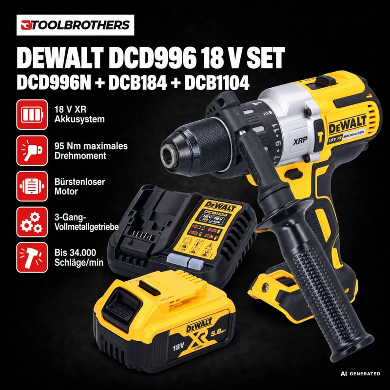 Toolbrothers Powertools Kalender 2026 – DeWalt DCD996N Edition, Gr. L