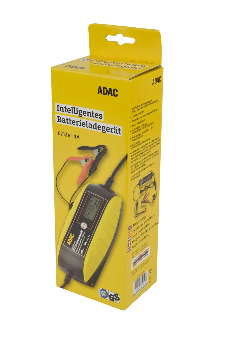 ADAC Batterie-Ladegerät 6/12V mit Komfort-Klemme