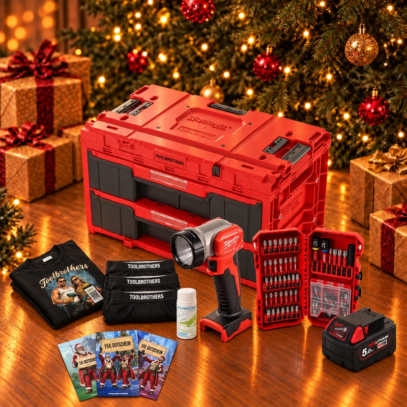 Toolbrothers Powertools Kalender 2026 – Milwaukee M18 TLED-0 Edition, Gr. XL