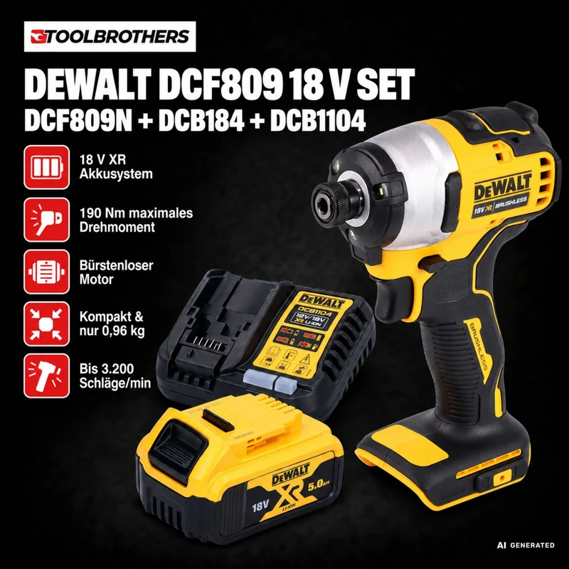 Toolbrothers Powertools Kalender 2026 – DeWalt DCF809N Edition, Gr. M