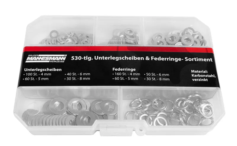 Unterlegscheiben- und Federringesortiment,
