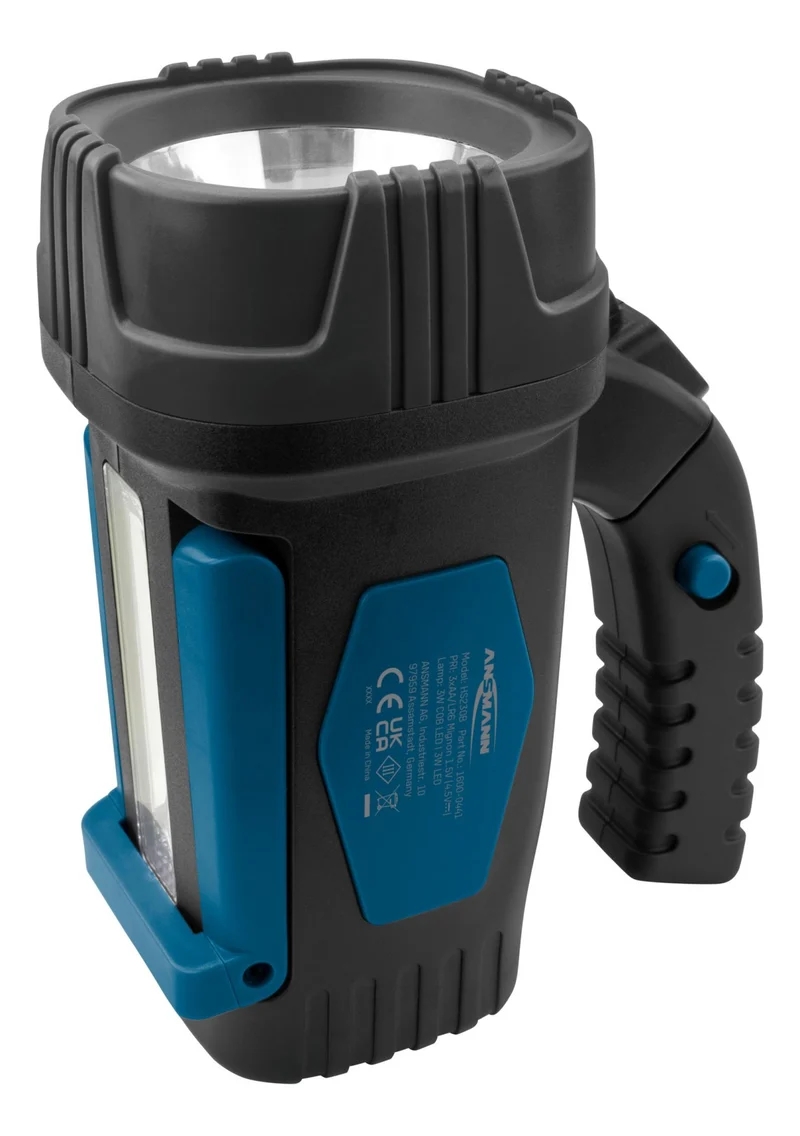 ANSMANN HS230B Multifunktionaler Handscheinwerfer, schwarz-blau