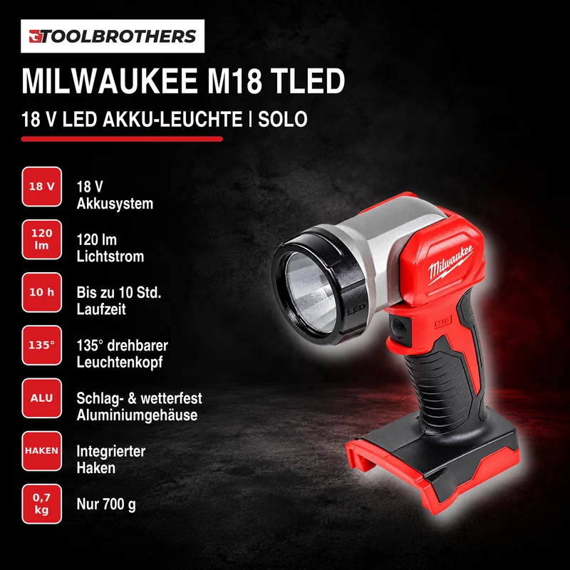 Toolbrothers Powertools Kalender 2026 – Milwaukee M18 TLED-0 Edition, Gr. M