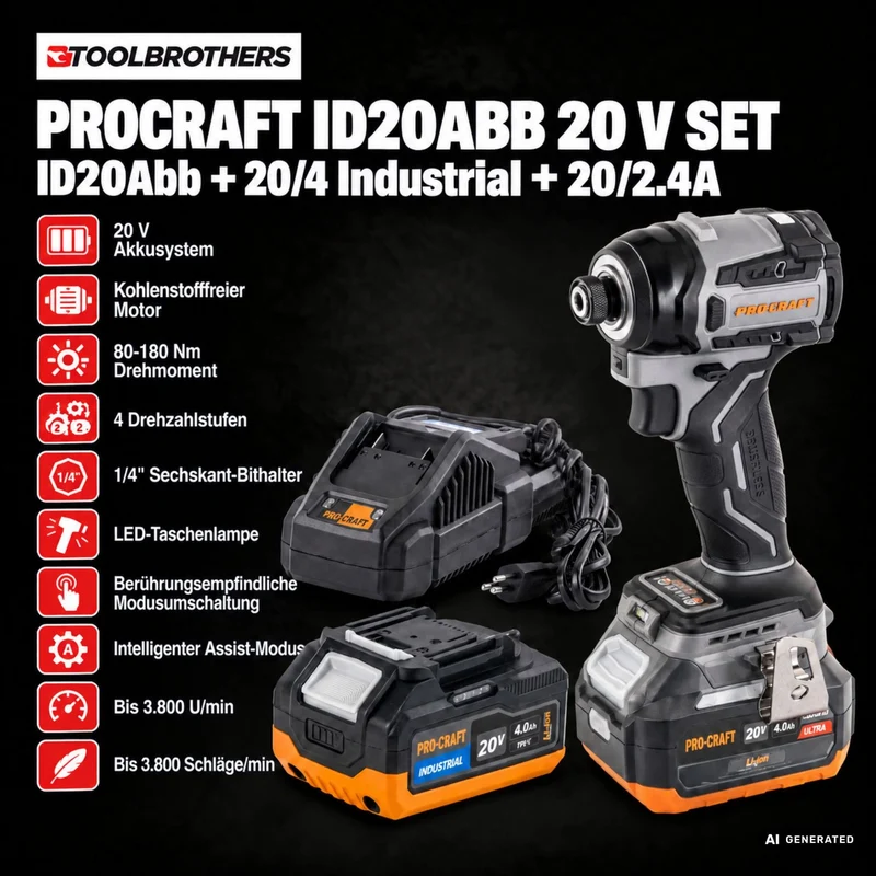 Toolbrothers Powertools Kalender 2026 – Procraft Industrial ID20Abb Edition, Gr. XL
